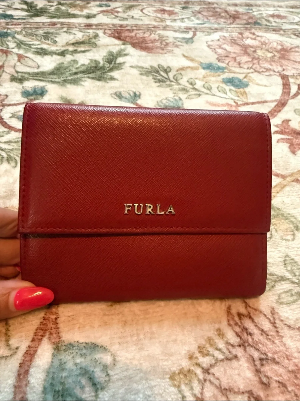 Furla Red Saffiano Leather Wallet